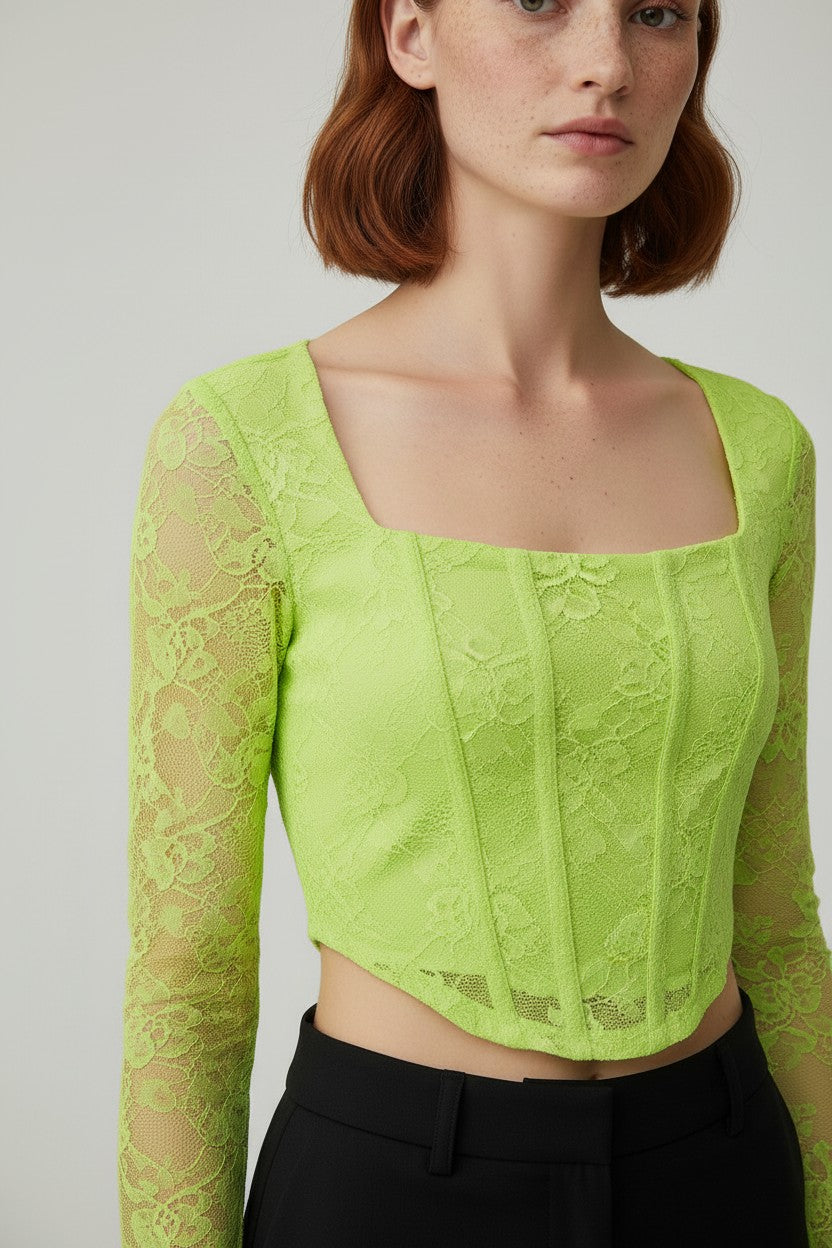 ONLY Damen Top Grün Größe S