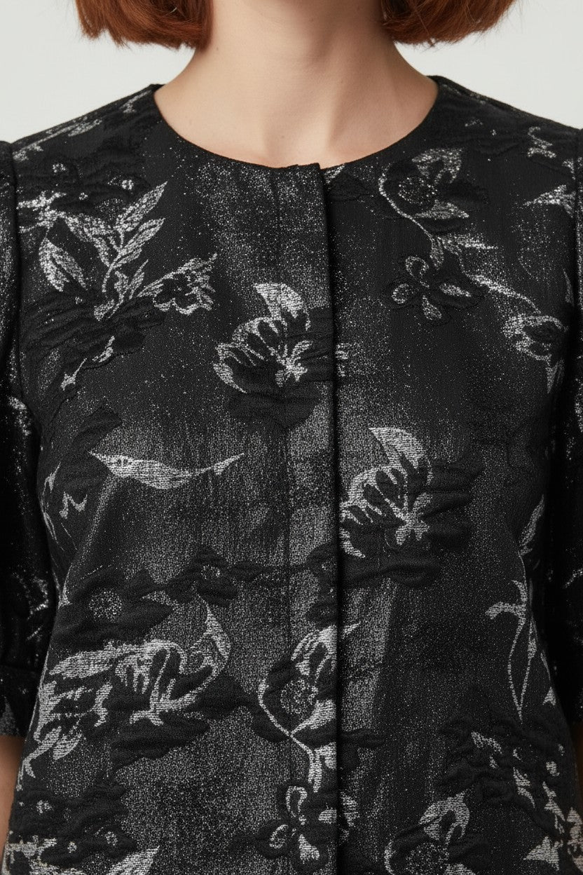 Soyaconcept Damen Top Schwarz Silber Größe M