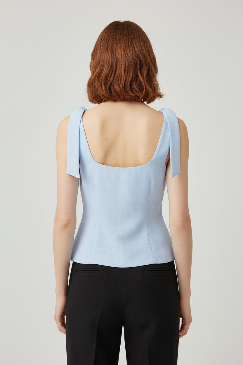 Zara Damen Top Blau Größe L