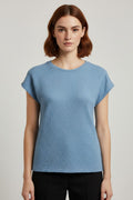 Zara Damen Top Blau Größe M
