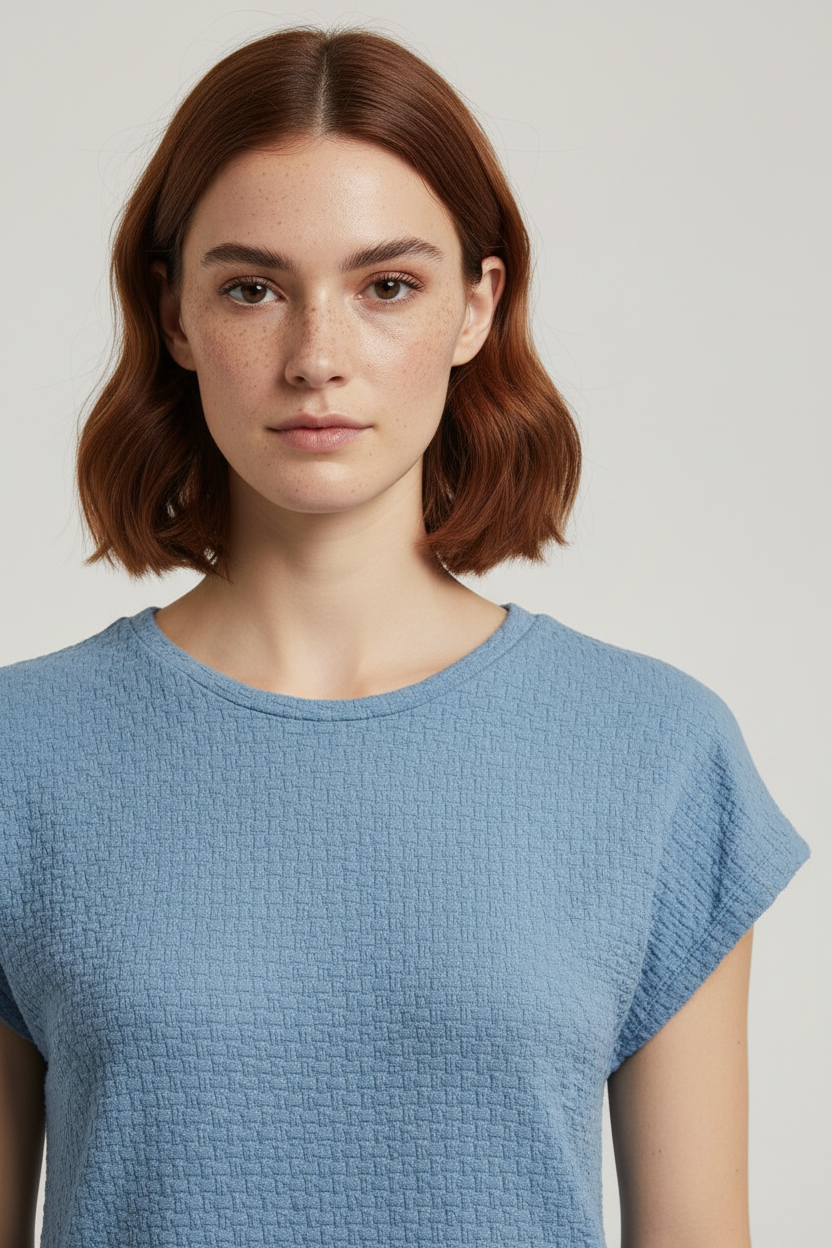 Zara Damen Top Blau Größe M