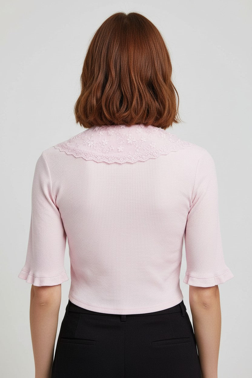 Zara Damen Top Pink Größe XS