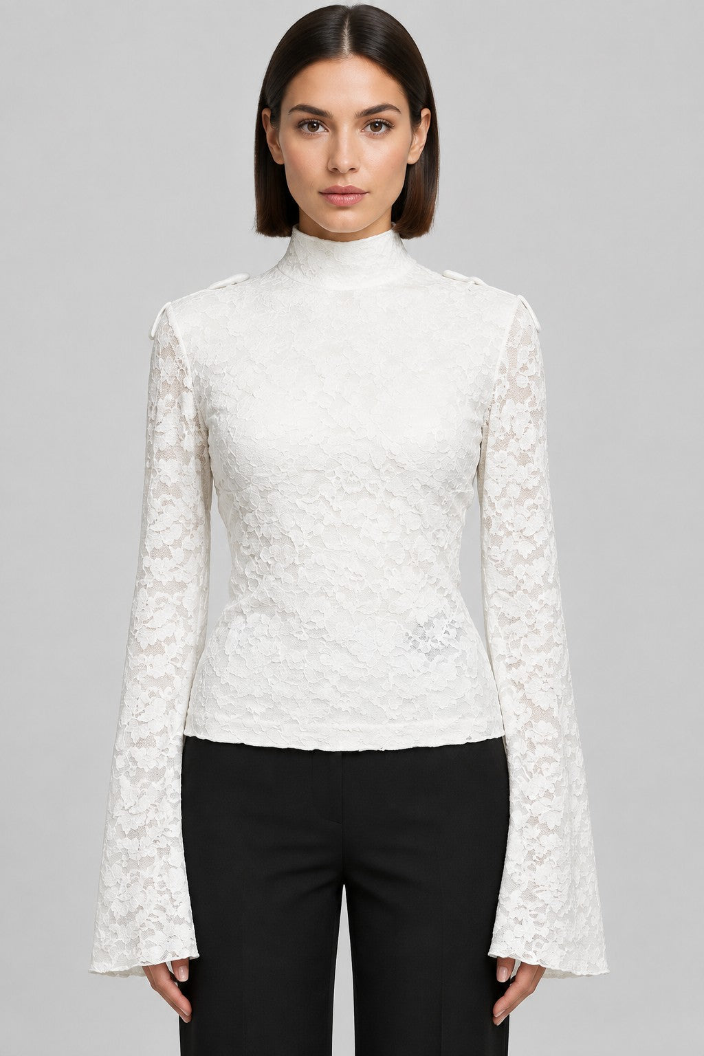Amisu Damen Top Weiß Größe M