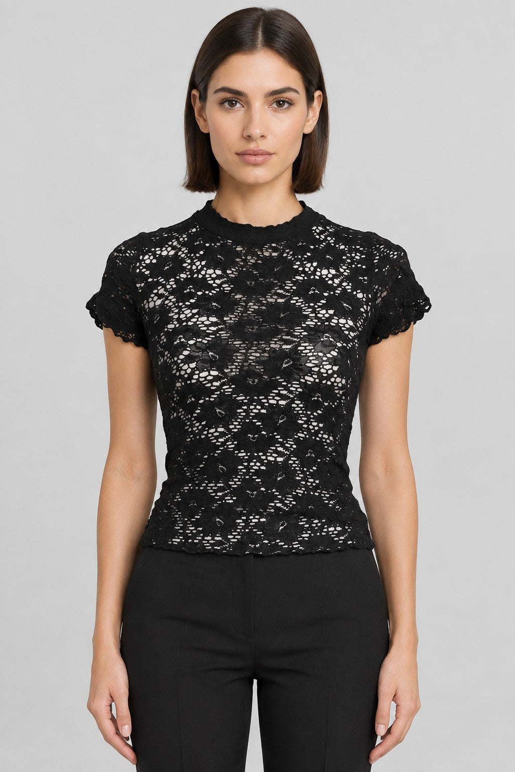 Bershka Damen Top Schwarz Größe XS