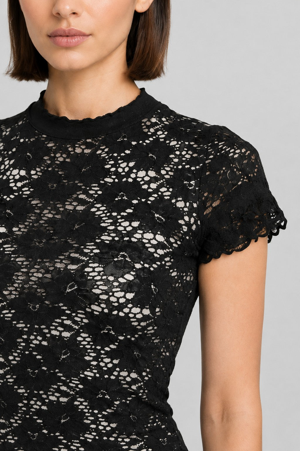 Bershka Damen Top Schwarz Größe XS