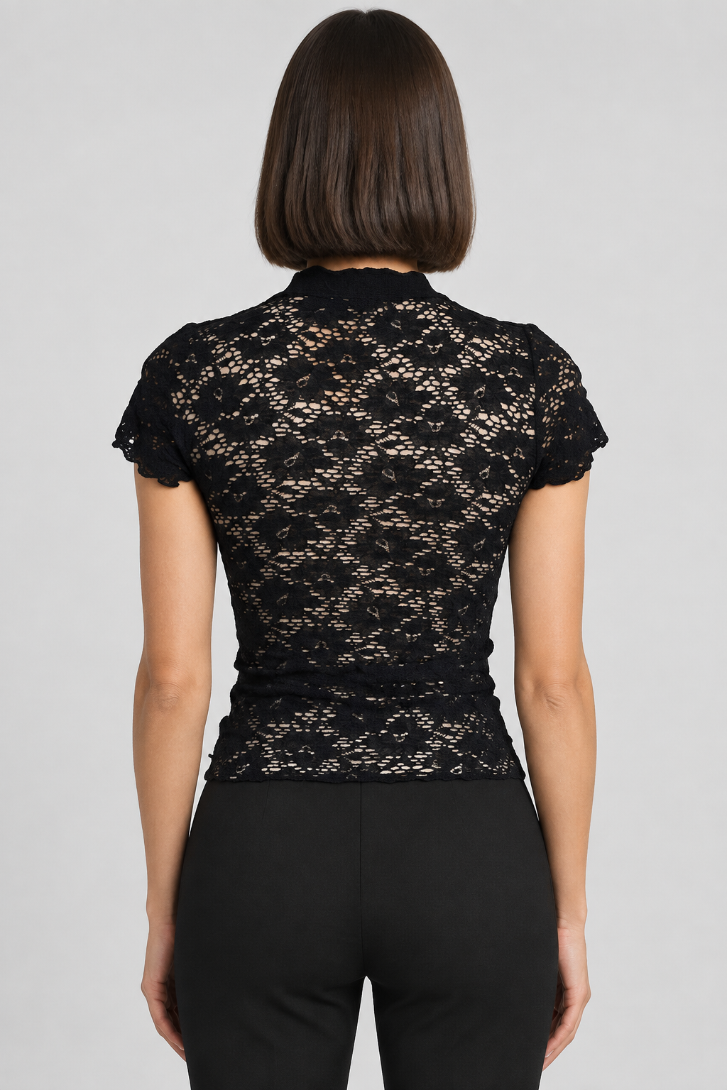 Bershka Damen Top Schwarz Größe XS