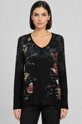 Desigual Damen Top Schwarz Mehrfarbig Größe L