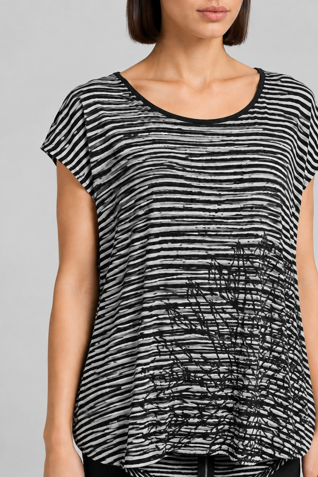 Desigual Damen Top Schwarz Weiß Größe XL