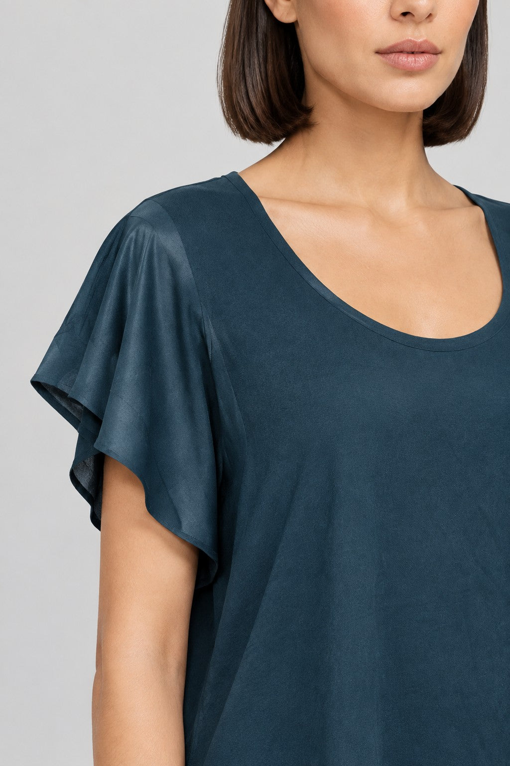 ESPRIT Damen Top Petrol Größe XXL