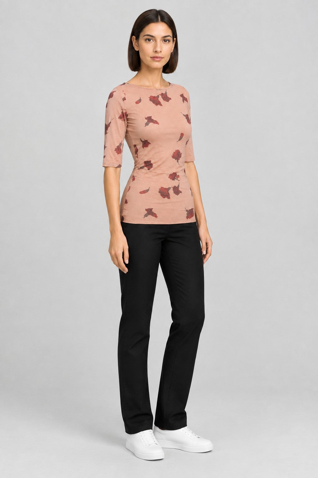 Ganni Damen Top Beige Rot Größe M