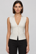 Gina Tricot Damen Top Beige Größe M