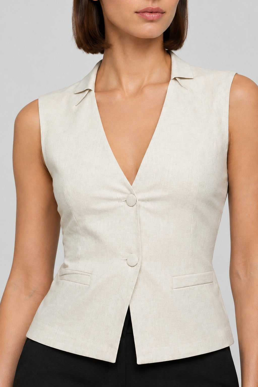 Gina Tricot Damen Top Beige Größe M