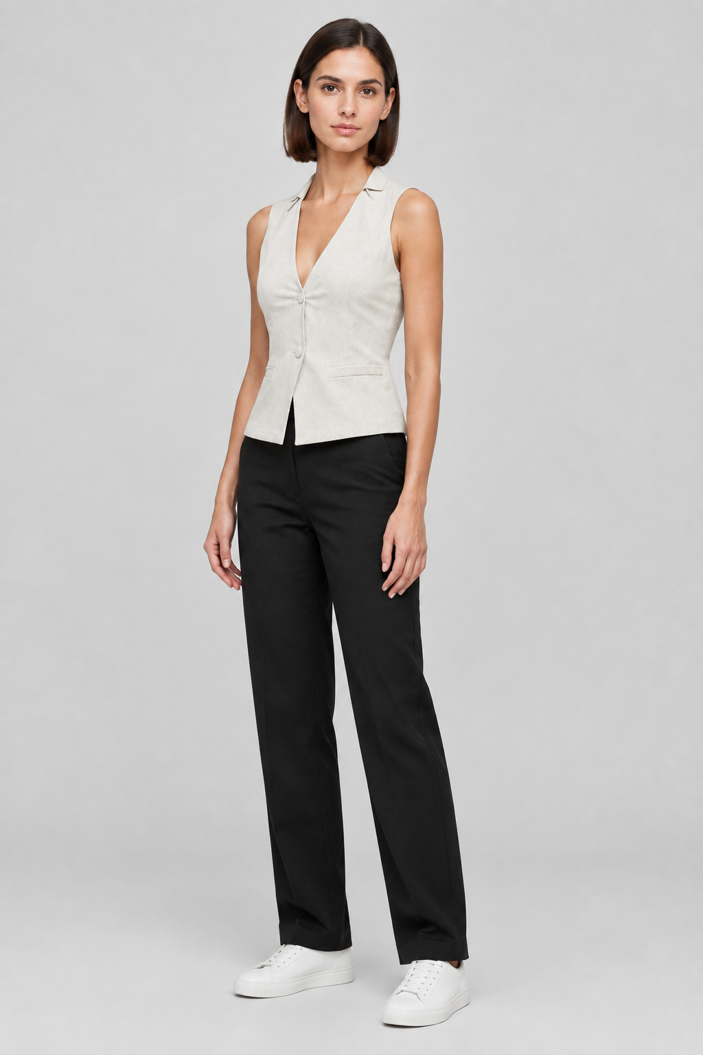 Gina Tricot Damen Top Beige Größe M