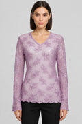 Hennes Collection by H&M Damen Top Lila Größe XL