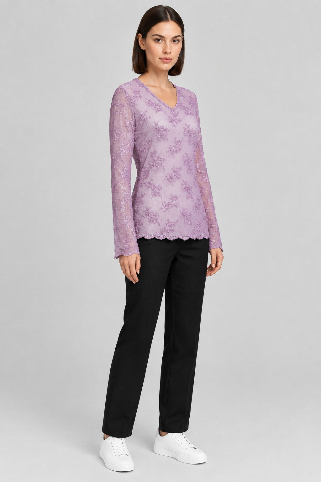 Hennes Collection by H&M Damen Top Lila Größe XL