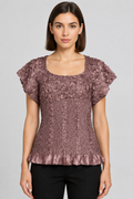 Kriss Damen Top Lila Größe M/L