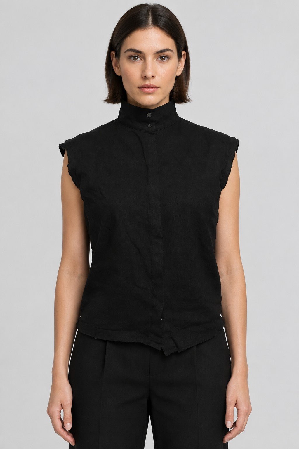 Massimo Dutti Damen Top Schwarz Größe XS