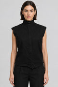 Massimo Dutti Damen Top Schwarz Größe XS