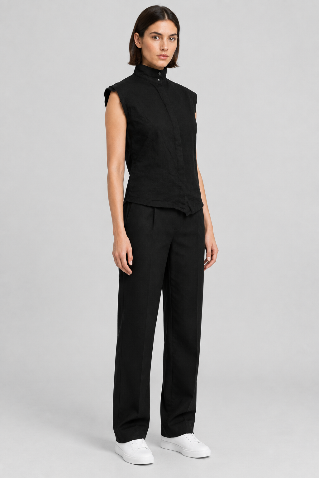 Massimo Dutti Damen Top Schwarz Größe XS
