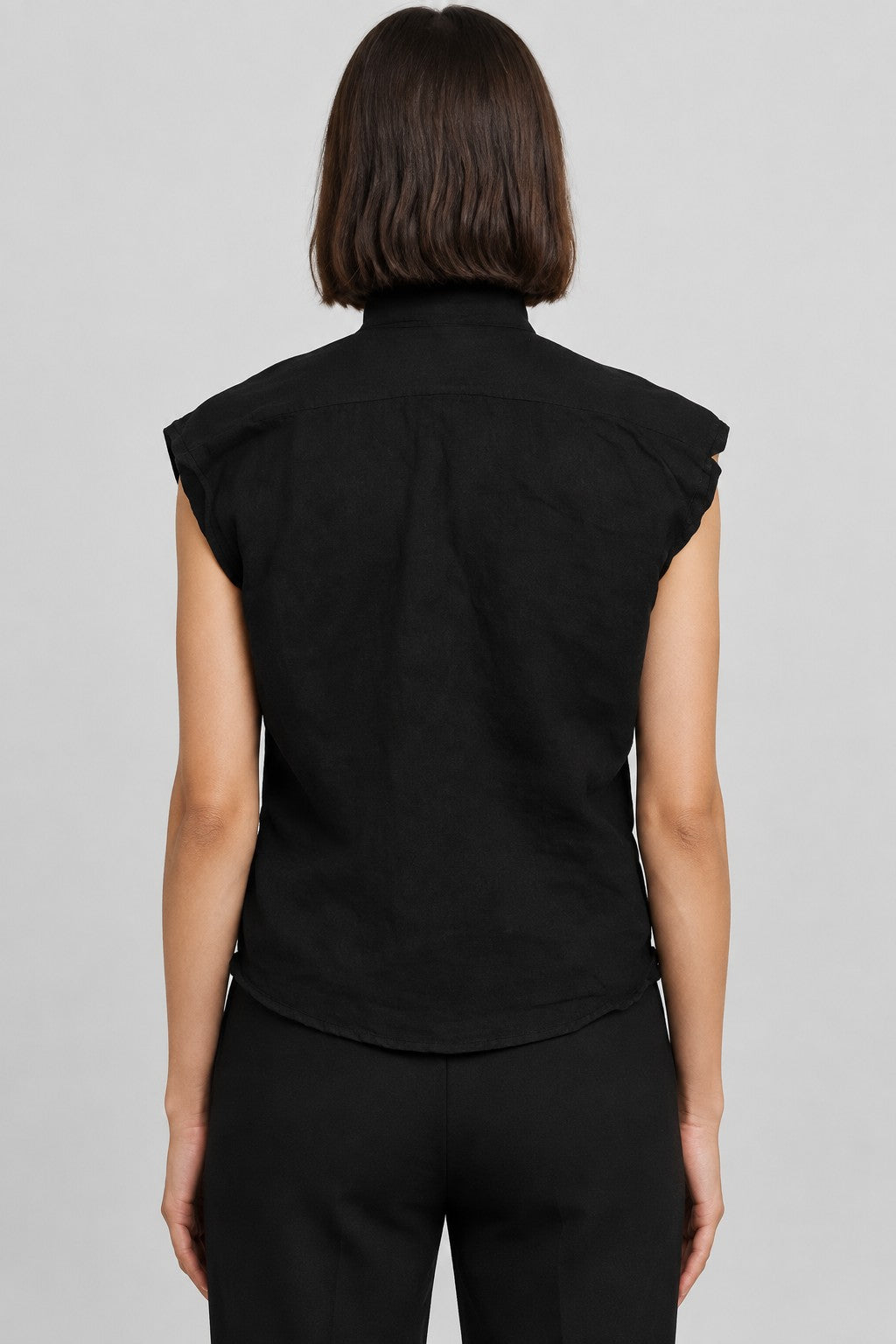 Massimo Dutti Damen Top Schwarz Größe XS