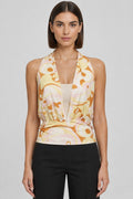 NLY One Damen Top Gelb Pink Braun Größe XL