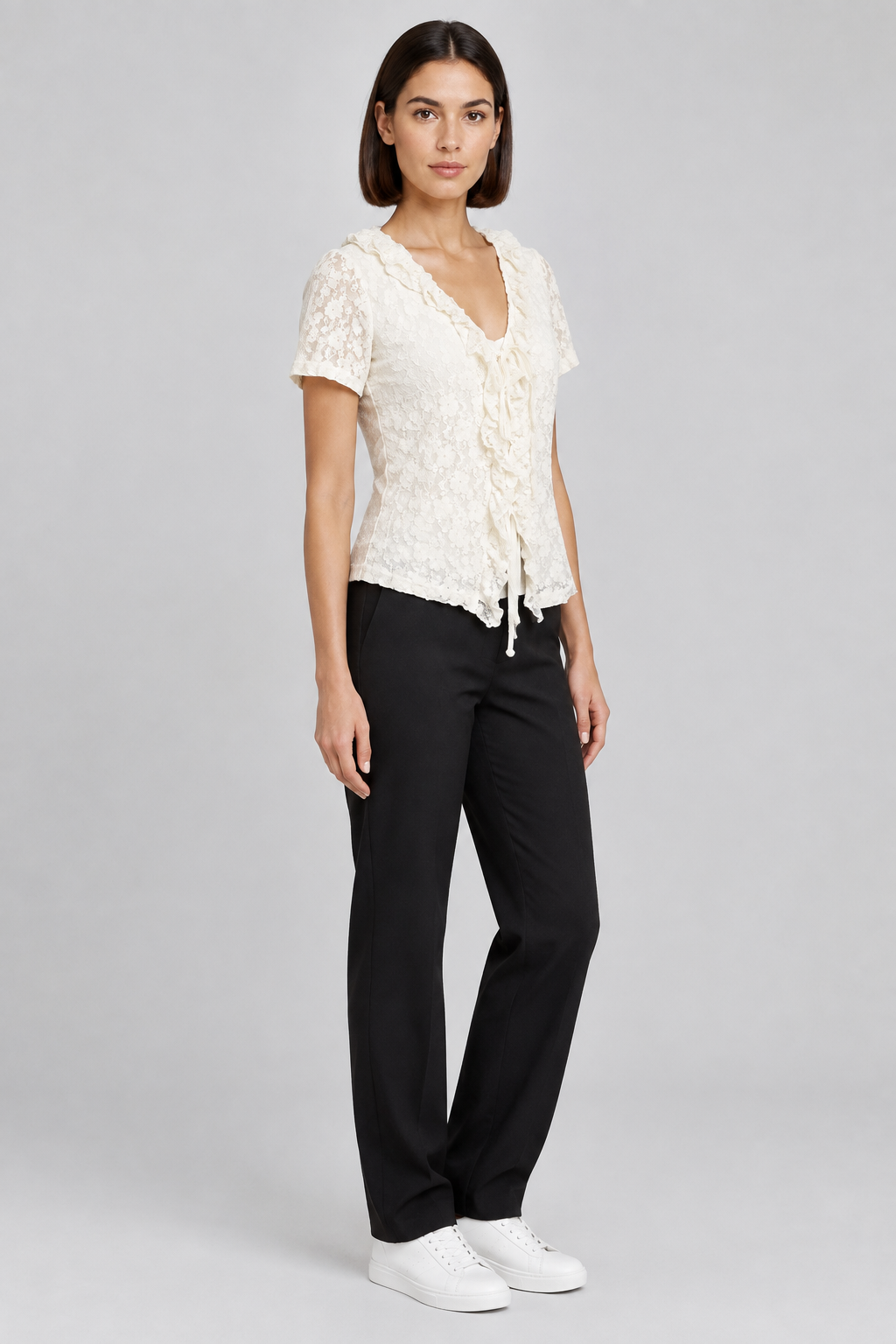 Pieces Damen Top Beige Größe M