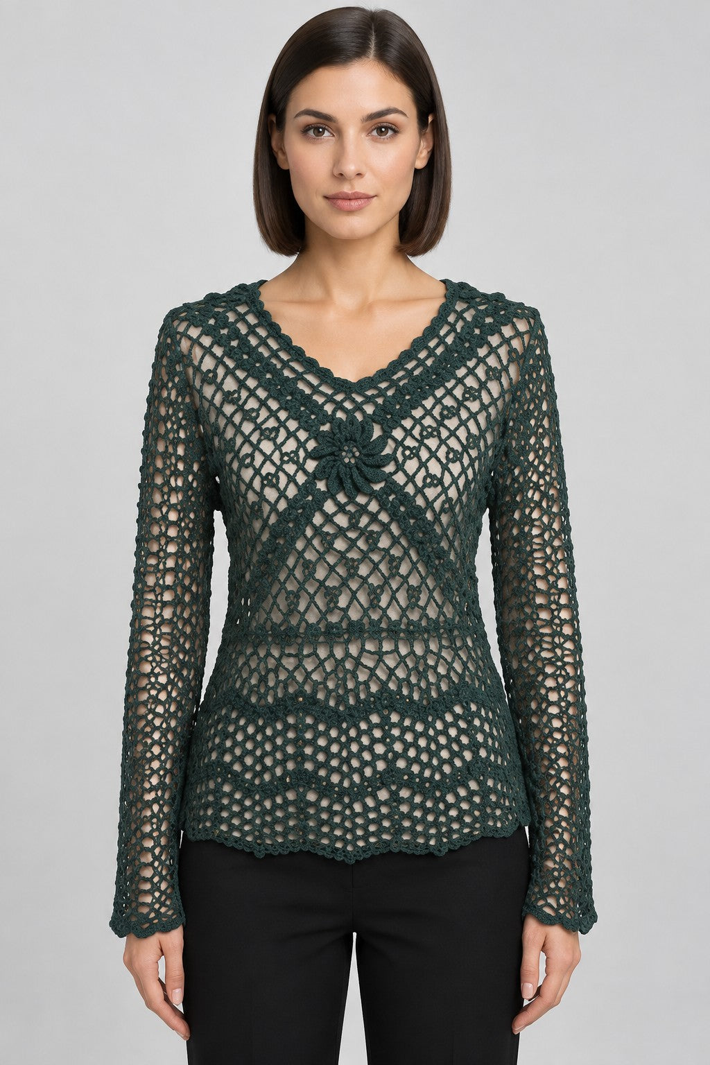Ren Moda Damen Top Grün Größe XL/XXL