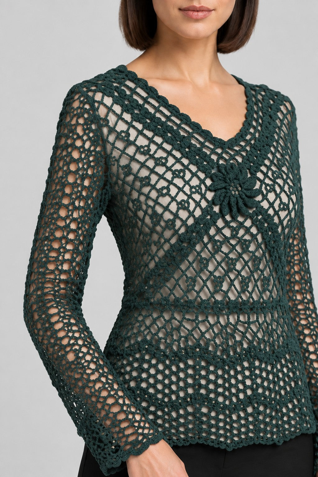 Ren Moda Damen Top Grün Größe XL/XXL