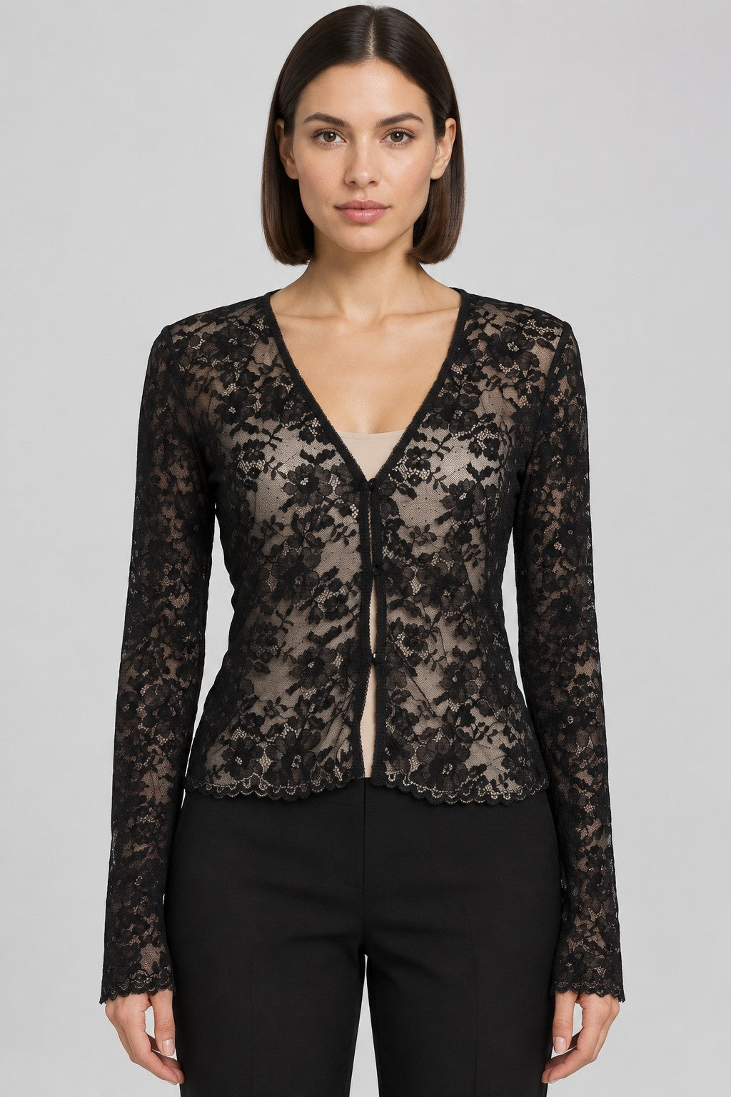 Zara Damen Top Schwarz Größe L