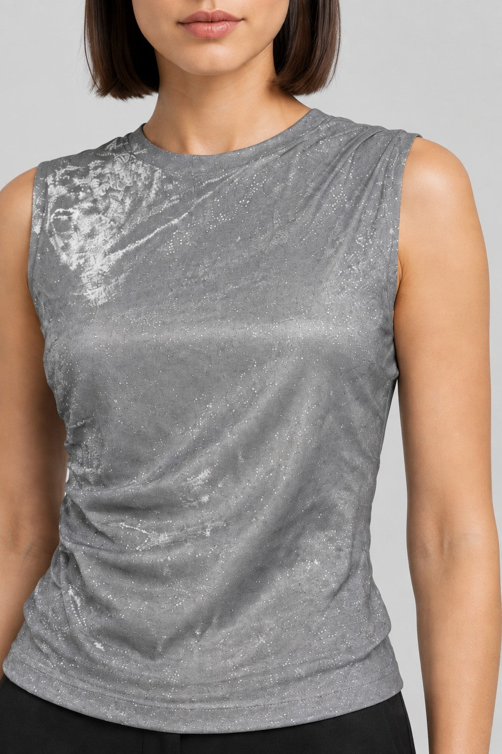 Cider Damen Top Silber Größe M