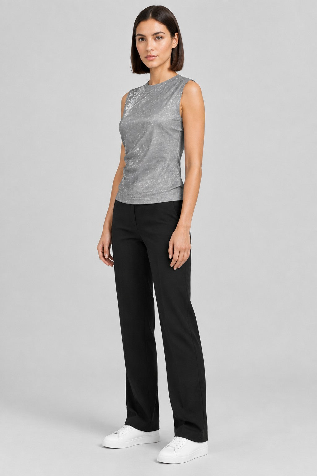 Cider Damen Top Silber Größe M