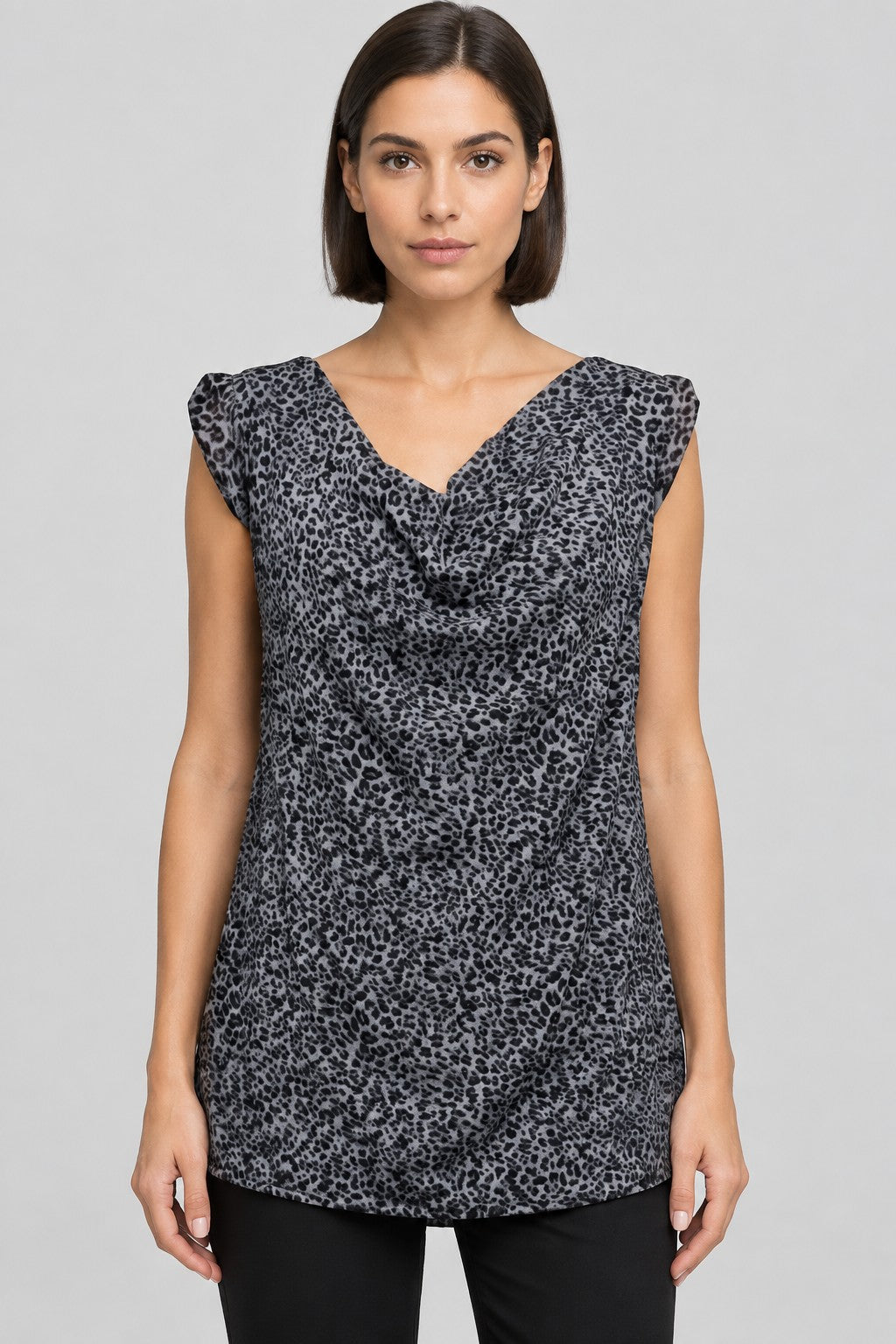 ESPRIT Damen Top Schwarz Weiß Größe XXL
