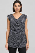 ESPRIT Damen Top Schwarz Weiß Größe XXL