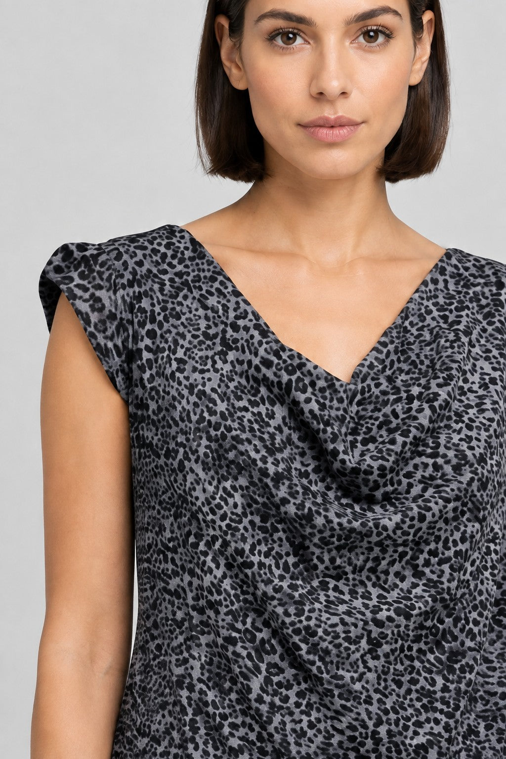 ESPRIT Damen Top Schwarz Weiß Größe XXL