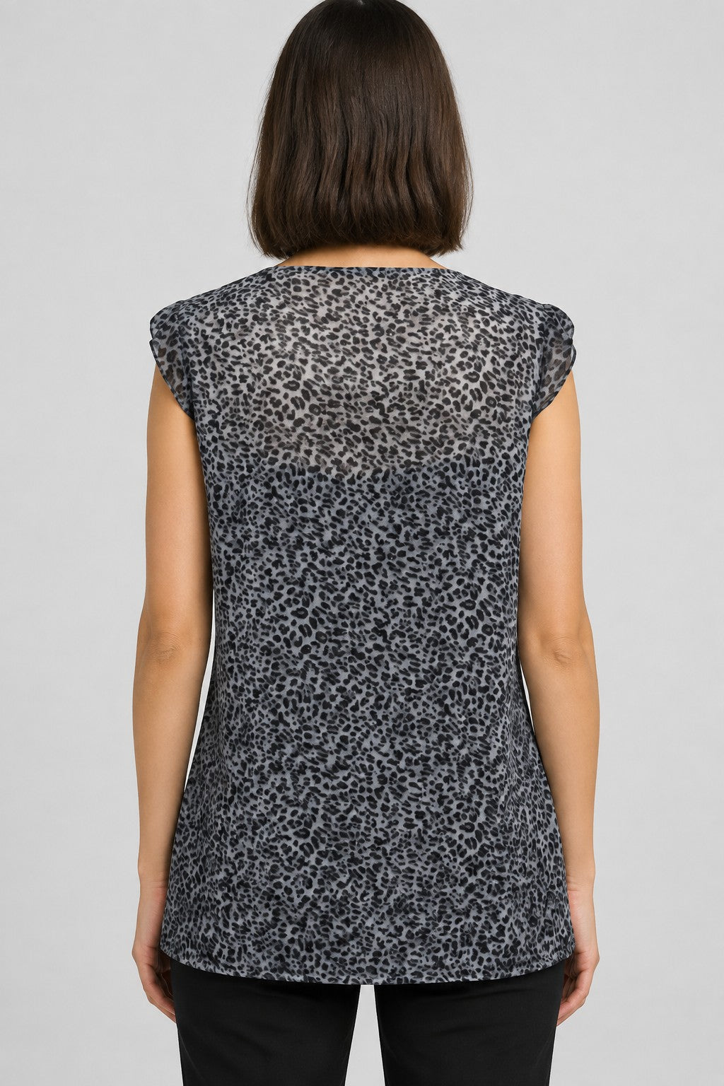 ESPRIT Damen Top Schwarz Weiß Größe XXL