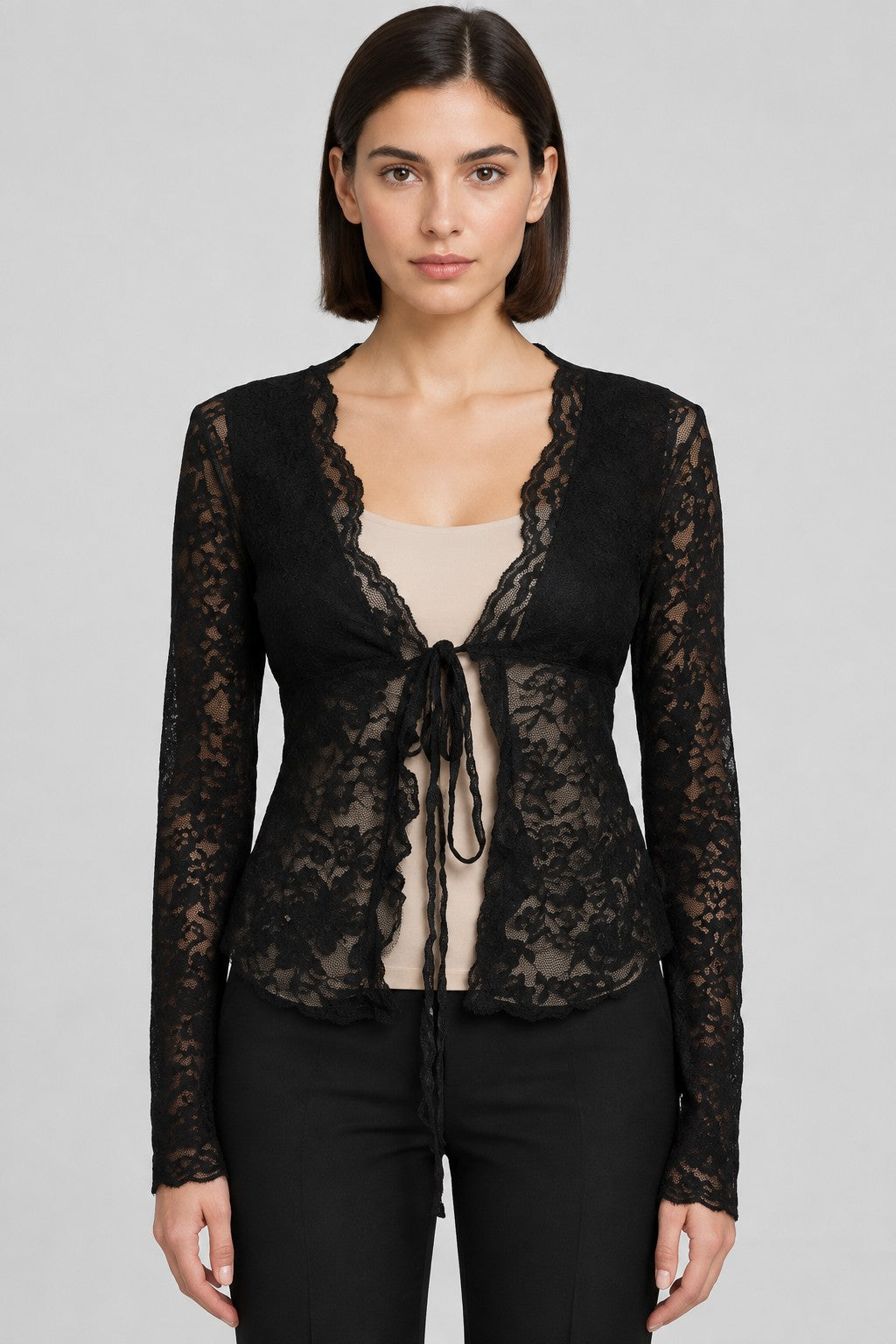 Gaovot Damen Top Schwarz Größe L