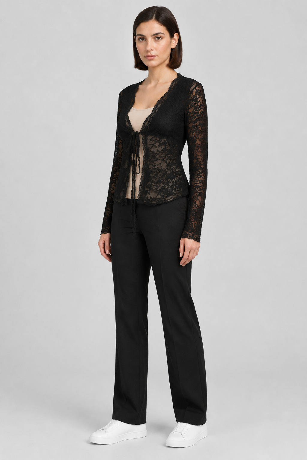 Gaovot Damen Top Schwarz Größe L