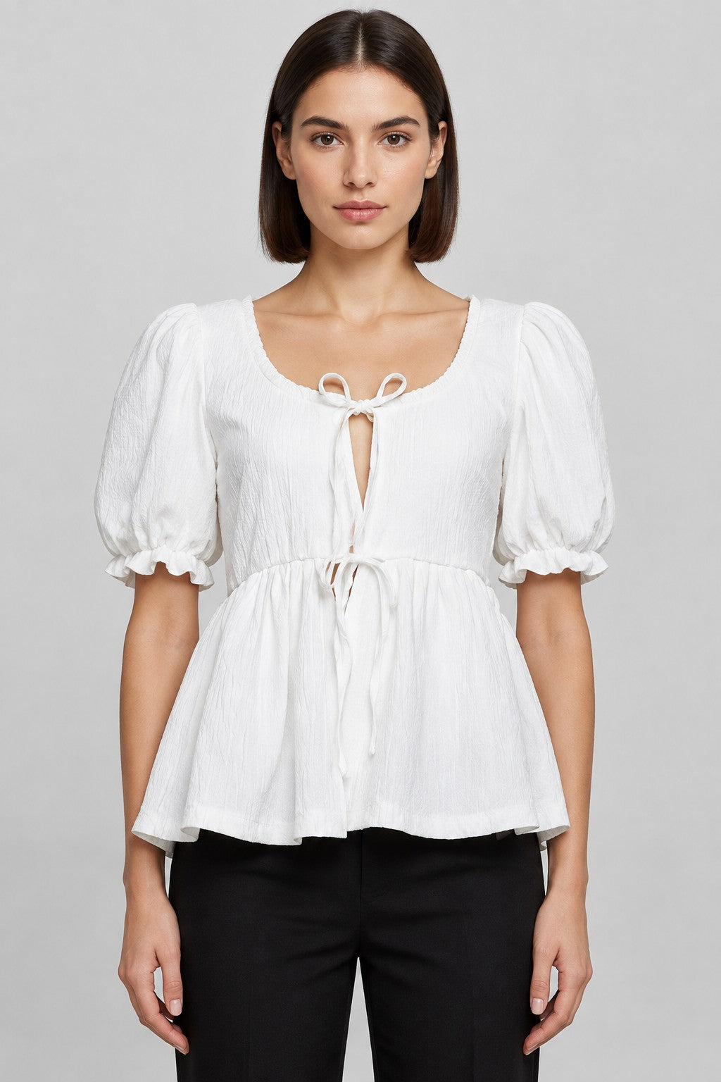 Gina Tricot Damen Top Weiß Größe S