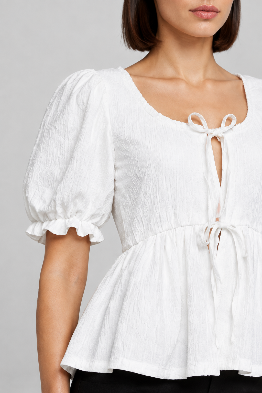 Gina Tricot Damen Top Weiß Größe S