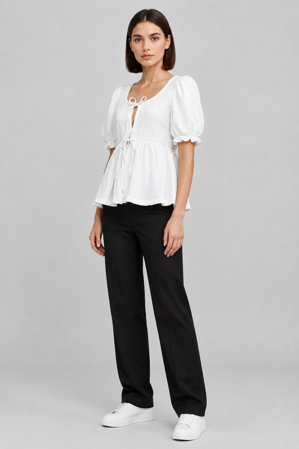 Gina Tricot Damen Top Weiß Größe S