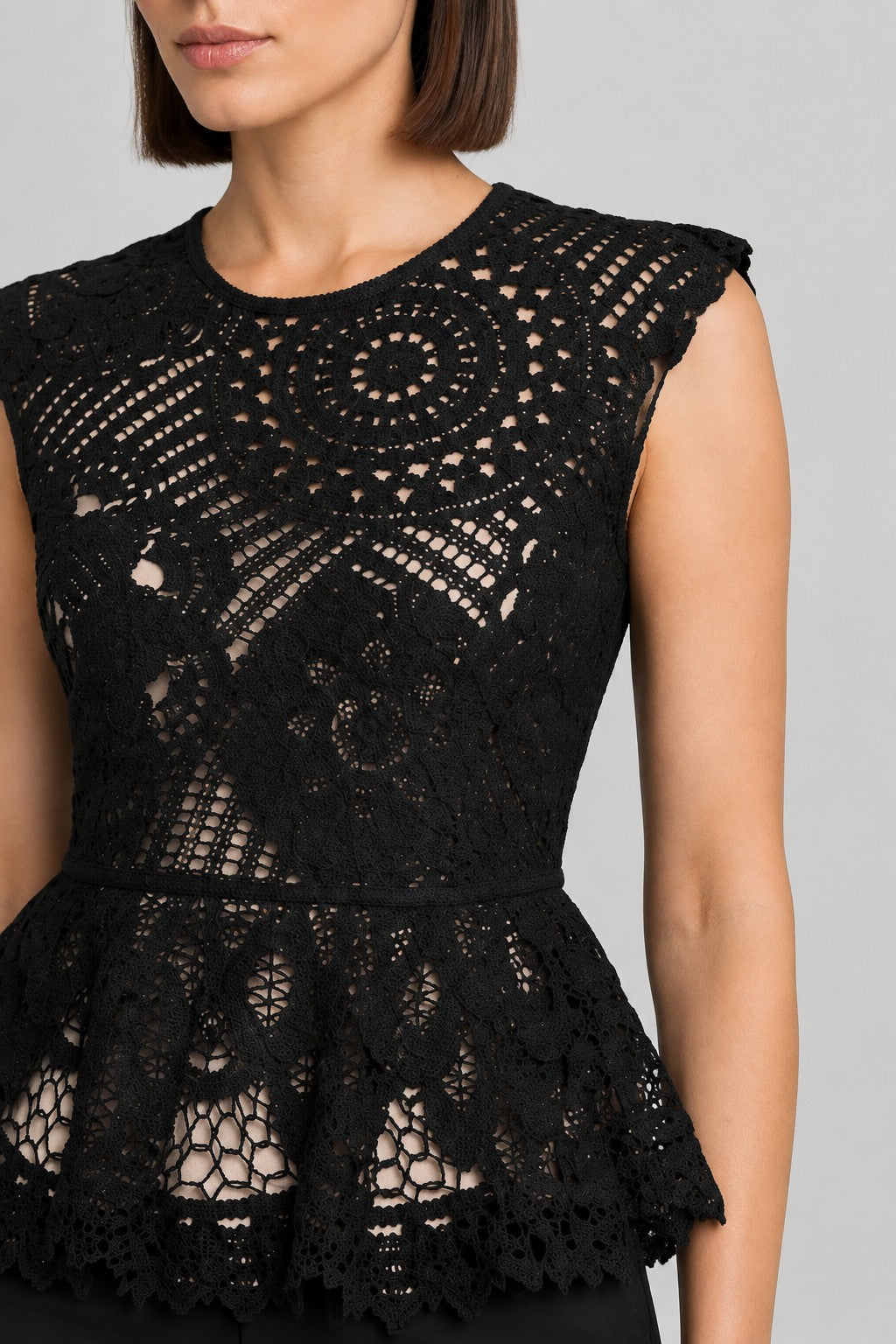 H&M Edition Damen Top Schwarz Größe XS