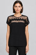 Lindex Damen Top Schwarz Größe 2XL