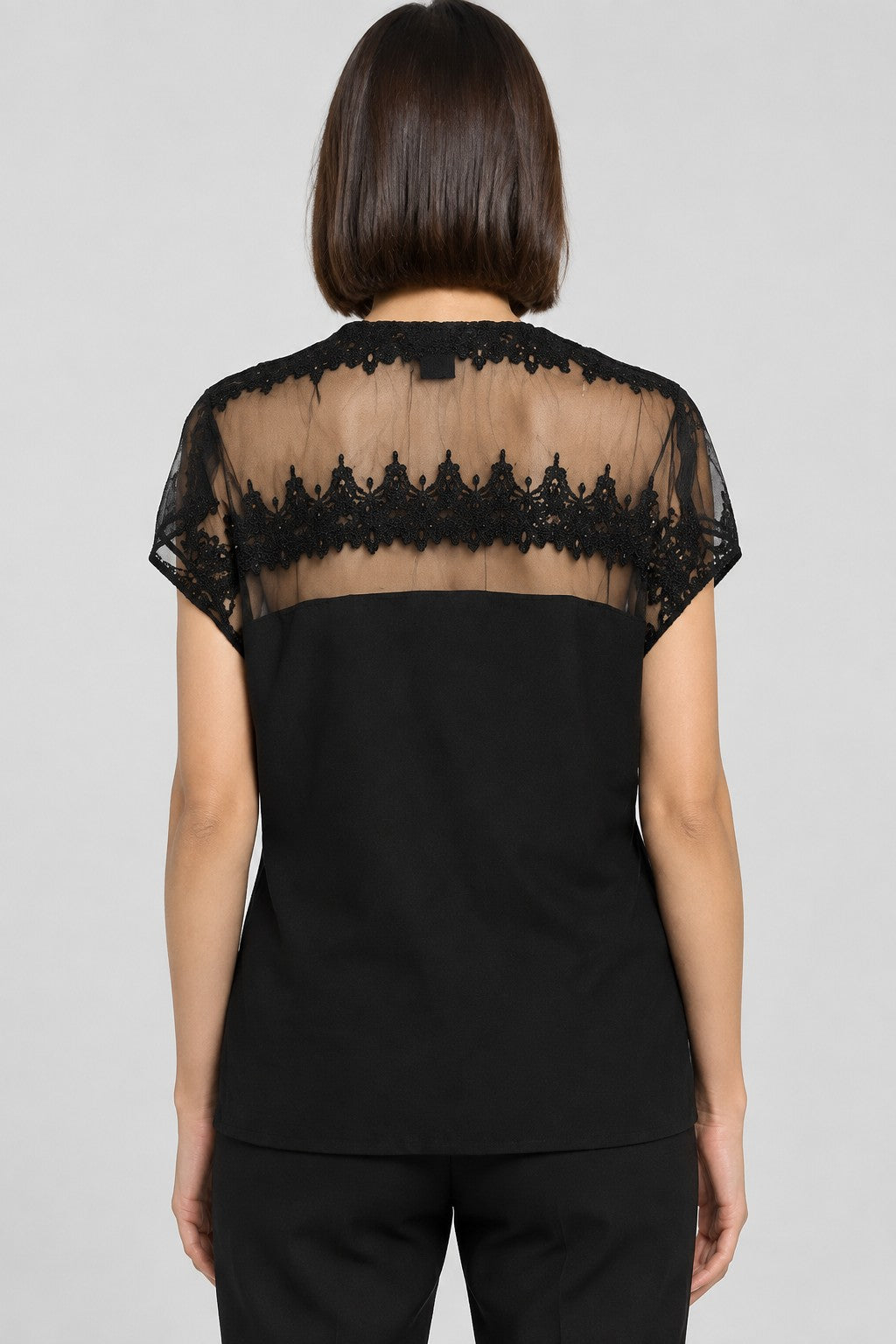 Lindex Damen Top Schwarz Größe 2XL