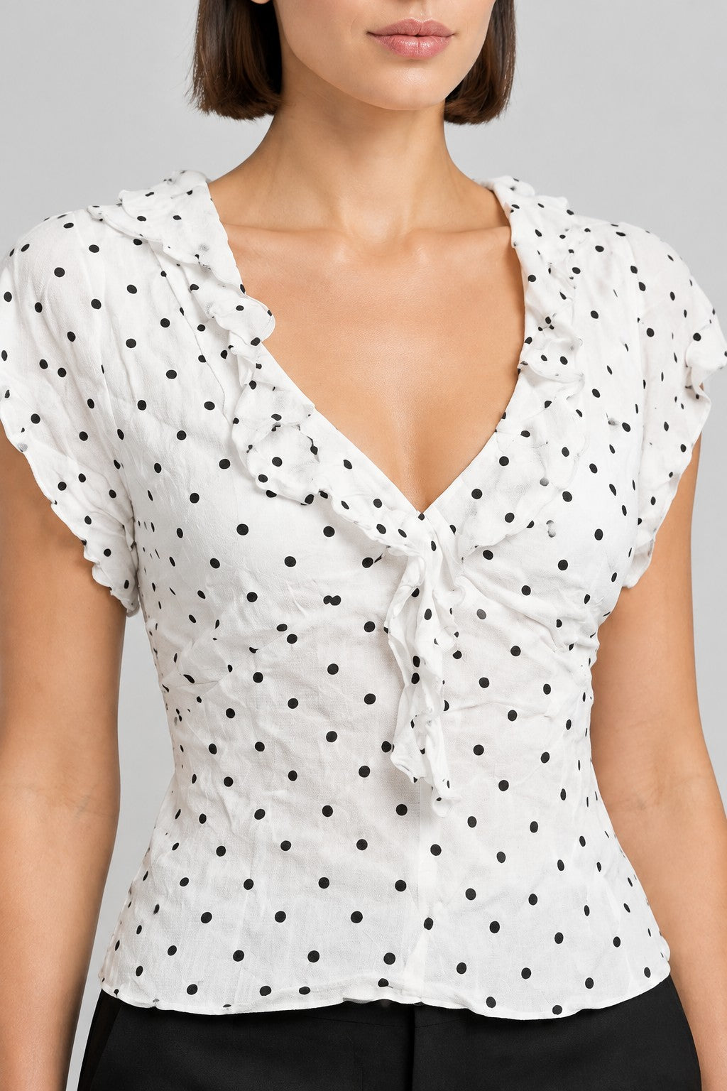 Mango Damen Top Weiß Schwarz Größe XL