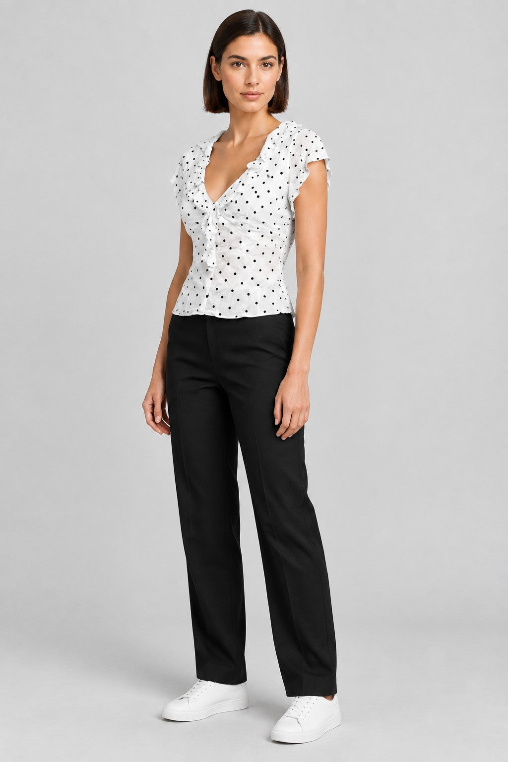 Mango Damen Top Weiß Schwarz Größe XL