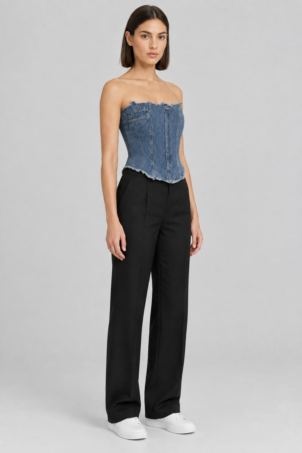 Maniére de Voir Damen Top Blau Größe S/M