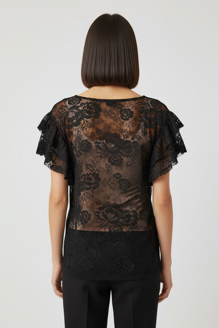NÜ Denmark Damen Top Schwarz Größe 2XL