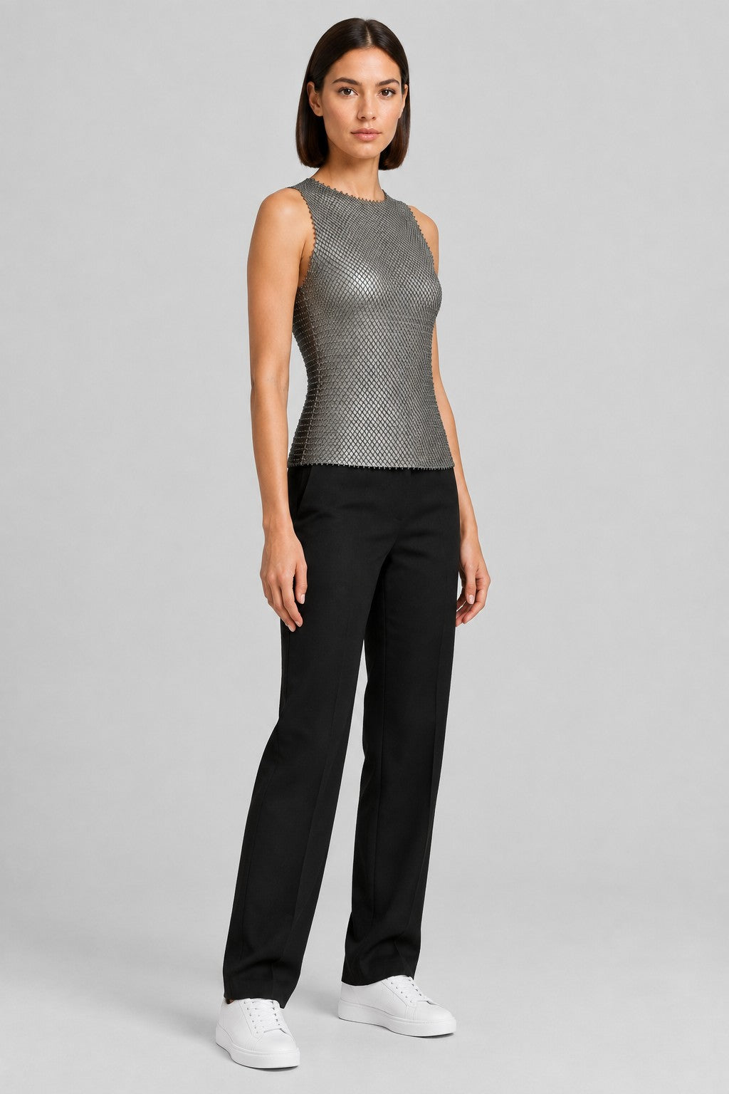Soya Fashion Damen Top Schwarz Größe L