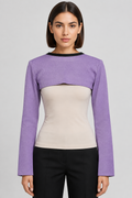 The Ragged Priest Damen Crop Top Lila Schwarz Größe S