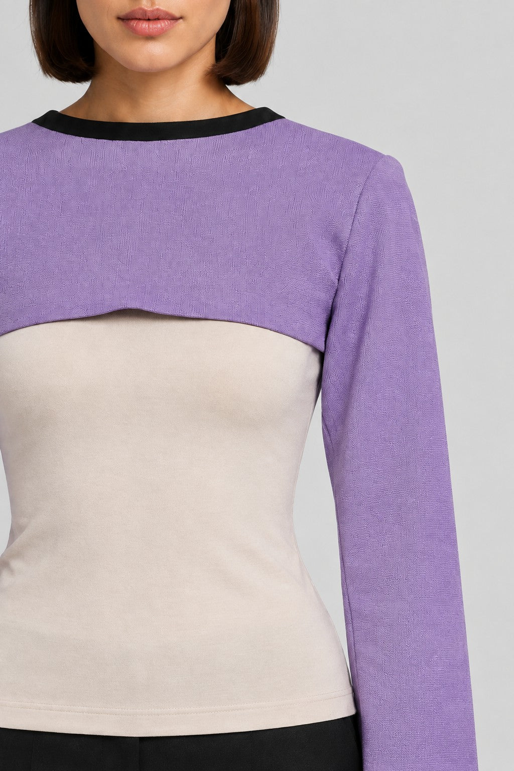 The Ragged Priest Damen Crop Top Lila Schwarz Größe S